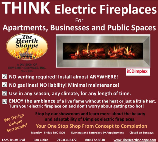 The Hearth Shoppe: Think Electric Fire Places