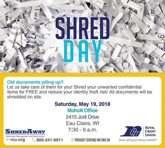 Royal Credit Union Shred Day