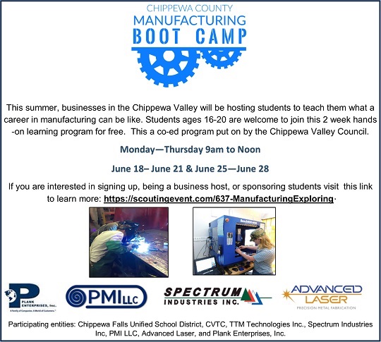 Chippewa County Manufacturing Boot Camp